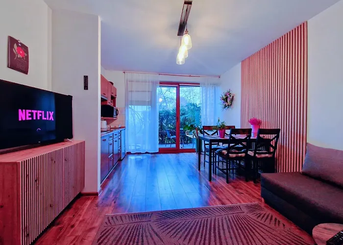 Komfortowy Dwupokojowy Z Tarasem I Garaz Apartman